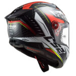 LS2 THUNDER KARBON CHASE BEYAZ-KIRMIZI KASK