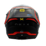 NEXX Y.100R URBANGRAM MAT SİYAH-KIRMIZI KASK