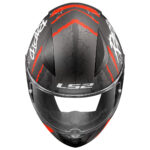 LS2 RAPID 2 RAVEN MAT SİYAH-BEYAZ-KIRMIZI KASK