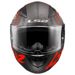 LS2 RAPID 2 RAVEN MAT SİYAH-BEYAZ-KIRMIZI KASK