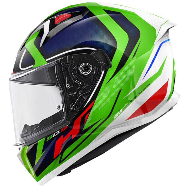 GIVI 50.8 RACER BEYAZ-YEŞİL-MAVİ KASK