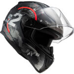 LS2 RAPID 2 CIRCLE MAT SİYAH-KIRMIZI KASK
