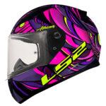 LS2 RAPID 2 ATHENA SİYAH-MOR KASK