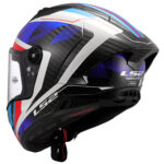LS2 THUNDER KARBON GP AERO RAUTE MAVİ-KIRMIZI KASK