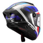 LS2 THUNDER KARBON GP AERO RAUTE MAVİ-KIRMIZI KASK