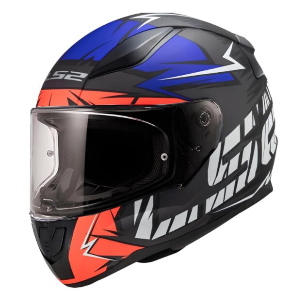 LS2 RAPID 2 CROMO MAT SİYAH-KIRMIZI KASK