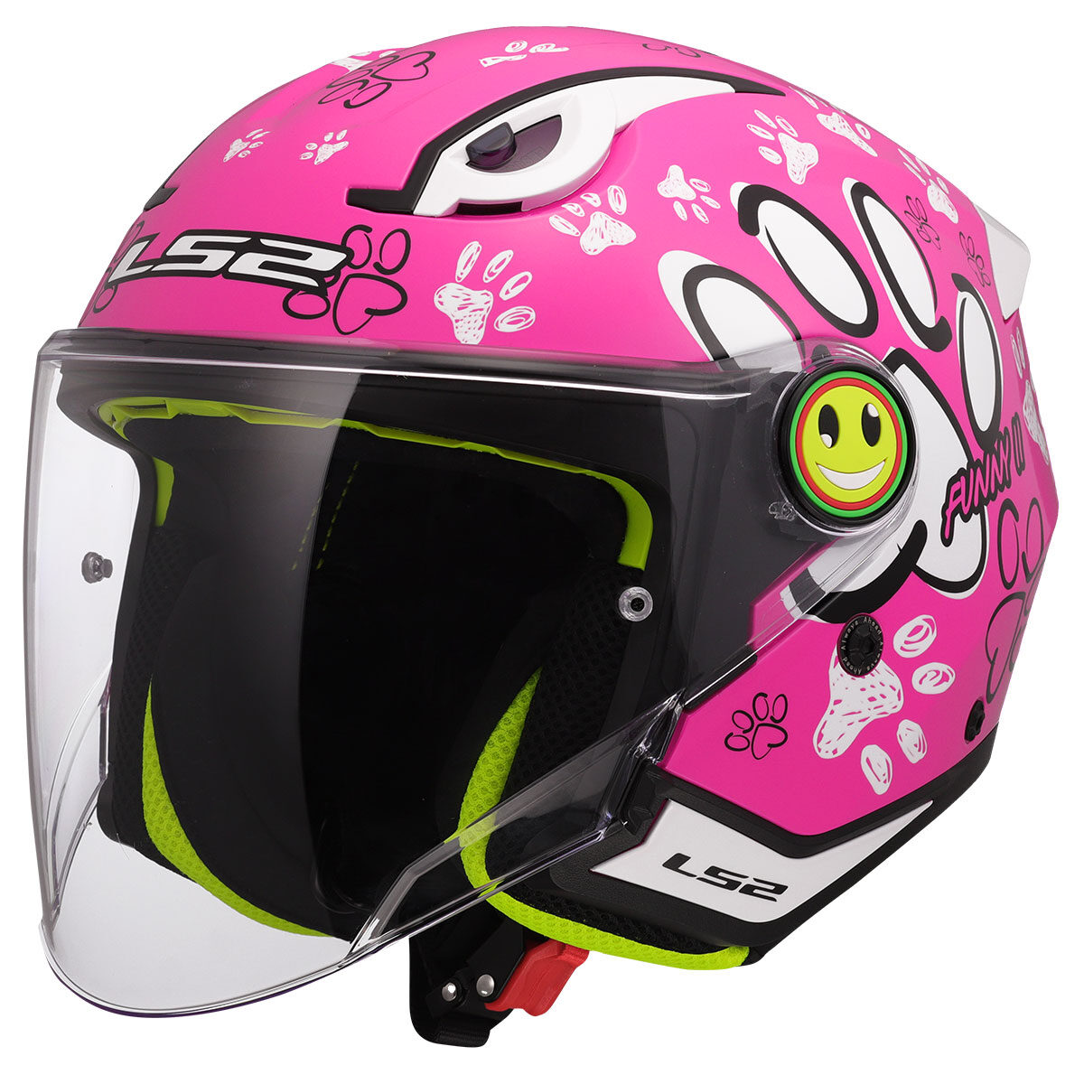 LS2 FUNNY 2 PAWS PEMBE ÇOCUK KASK LS2 FUNNY 2 PAWS PEMBE ÇOCUK KASK