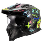 LS2 DRIFTER RAYZ SİYAH-MAVİ KASK