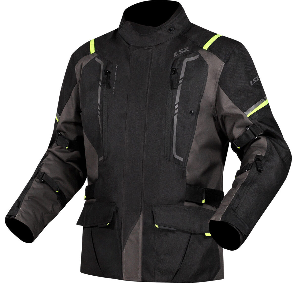 LS2 NARVIK KADIN MONT GRİ-SİYAH-NEON SARI